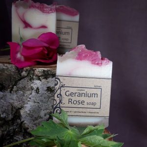 geranium soap mydło róża